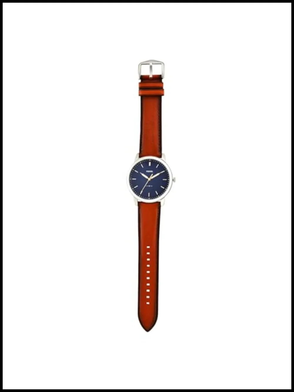 Minimalist Quartz Stainless Steel Three-Hand Watch Leather Strap Water Resistant